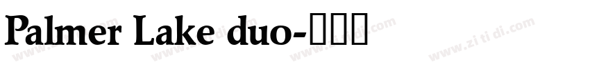 Palmer Lake duo字体转换